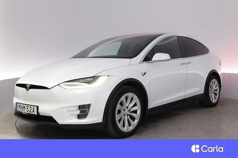 Vit Begagnad 2020 Tesla Model X Long Range AWD SUV | 474 900 kr (Superpris) - Bild 1/4