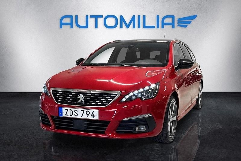 Ljusröd (röd) Begagnad 2017 Peugeot 308 GT-line Kombi | 89 900 kr (Lite dyr) - Bild 1/3