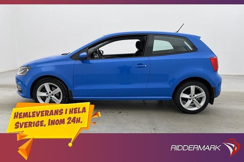 Blå Begagnad 2015 VW Polo Halvkombi | 149 800 kr - Bild 1/3