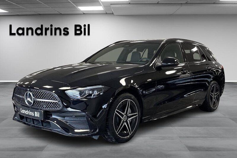 Svart Begagnad 2024 Mercedes C300e AMG Kombi | 599 000 kr (Marknadspris) - Bild 1/4
