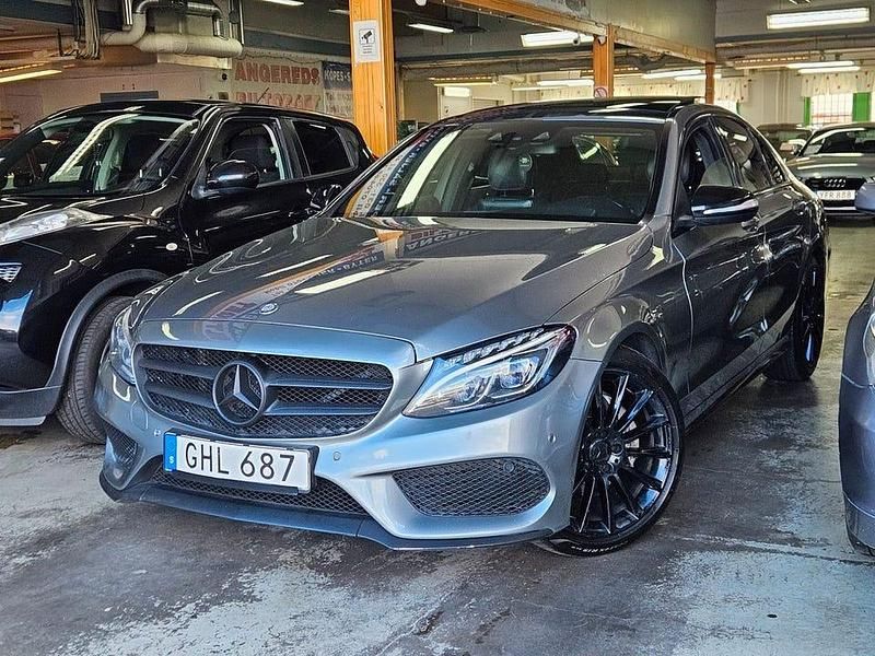 Silver Begagnad 2014 Mercedes C220 AMG line Sedan | 159 999 kr (Lite dyr) - Bild 1/4