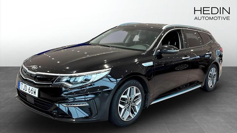 Svart (black) Begagnad 2019 Kia Optima Hybrid Sedan | 224 900 kr (Marknadspris) - Bild 1/4