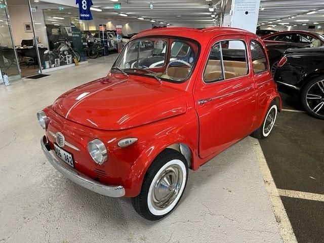 Röd Begagnad 1959 Fiat 500 Cab | 199 900 kr - Bild 1/4