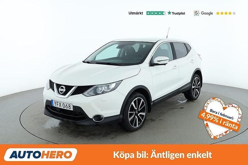 Vit Begagnad 2016 Nissan Qashqai 360º SUV | 85 000 kr (Bra pris) - Bild 1/4