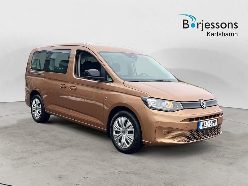 Orange Begagnad 2022 VW Caddy Maxi Life Minibuss | 259 000 kr (Lite dyr) - Bild 1/4