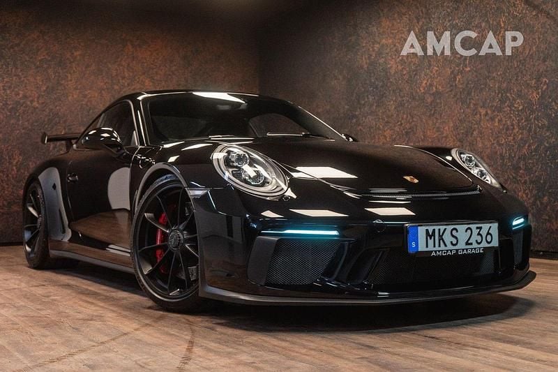 Svart Begagnad 2018 Porsche 911 GT3 Sportkupé | 1 548 500 kr (Bra pris) - Bild 1/4