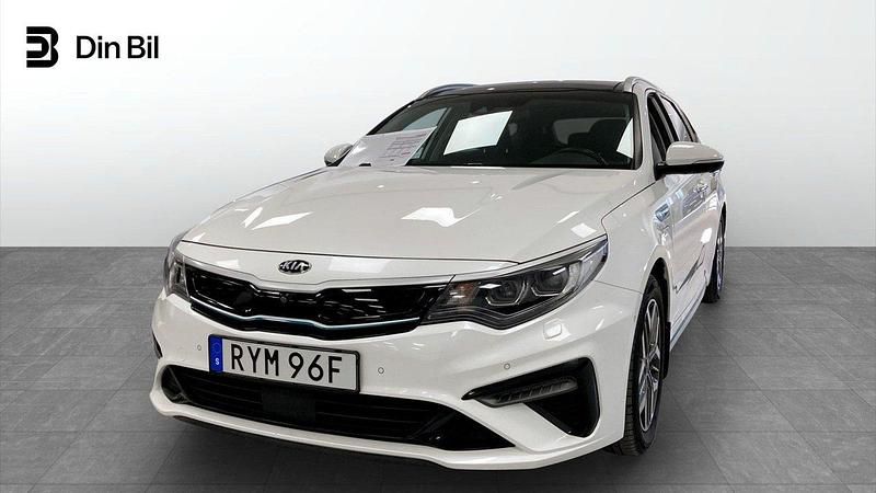 Vit Begagnad 2019 Kia Optima Hybrid 2 Sedan | 229 900 kr (Lite dyr) - Bild 1/4