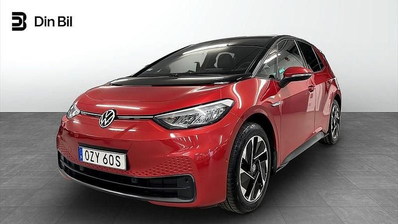 Begagnad VW ID.3 Pro Performance 150 kW (204 HK) 2023 Röd Halvkombi