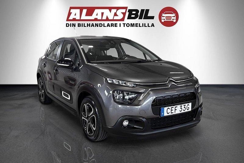 Grå Begagnad 2021 Citroën C3 PureTech Halvkombi | 109 000 kr (Marknadspris) - Bild 1/4