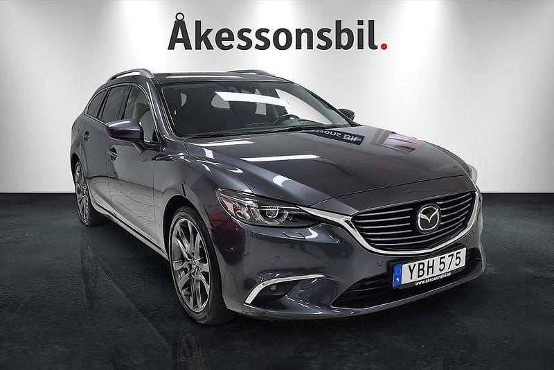 Grå Begagnad 2015 Mazda 6 Optimum Kombi | 209 000 kr (Dyr) - Bild 1/4