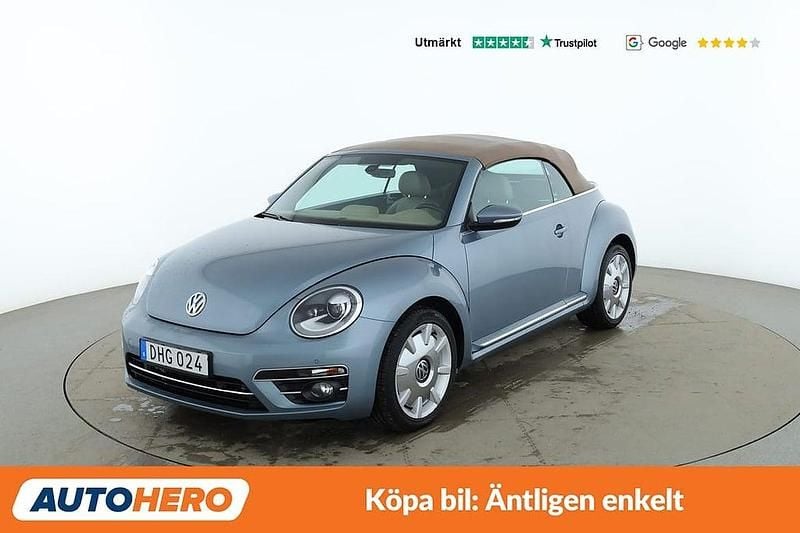 Ljusblå Begagnad 2018 VW Beetle Design Cab | 278 000 kr - Bild 1/4