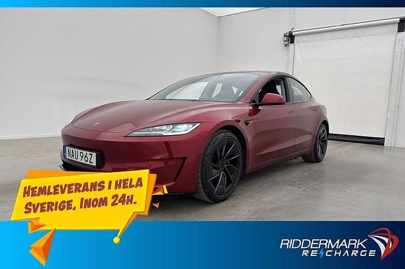 Röd Begagnad 2024 Tesla Model 3 Performance Sedan | 529 800 kr - Bild 1/3