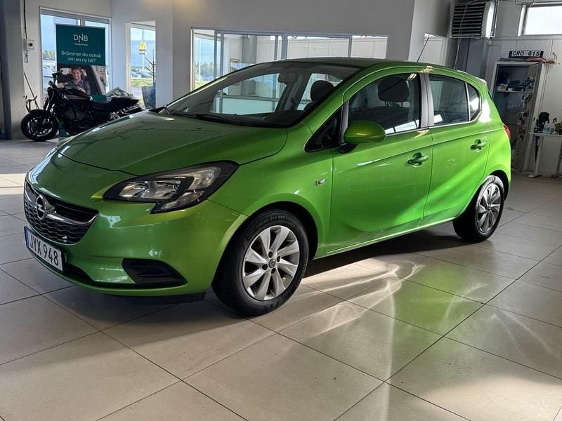 Grön Begagnad 2017 Opel Corsa Enjoy Halvkombi | 79 900 kr (Marknadspris) - Bild 1/4