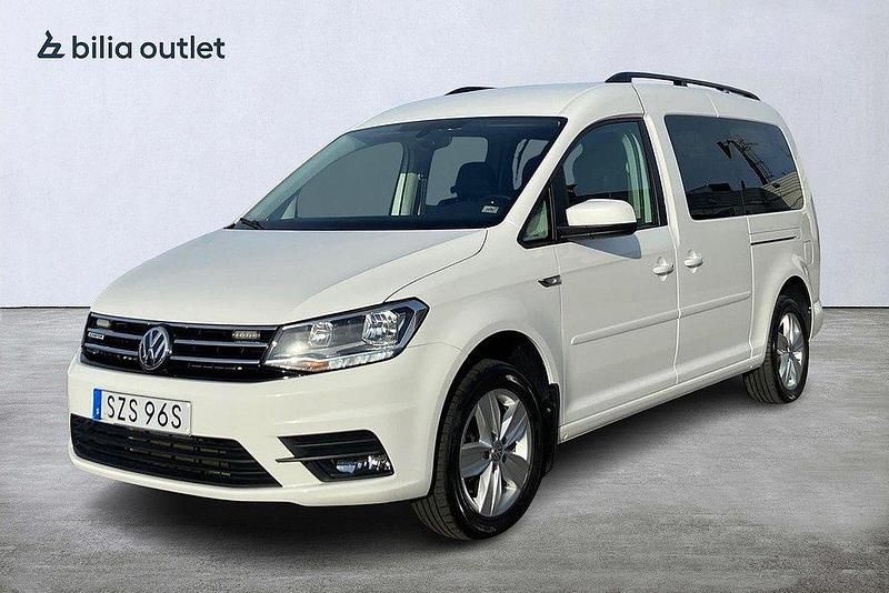 Vit Begagnad 2019 VW Caddy Maxi Life Life Minibuss | 229 900 kr (Marknadspris) - Bild 1/3