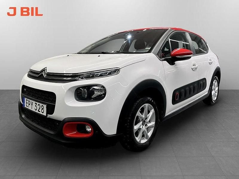 Vit Begagnad 2017 Citroën C3 Feel Halvkombi | 89 900 kr (Marknadspris) - Bild 1/3