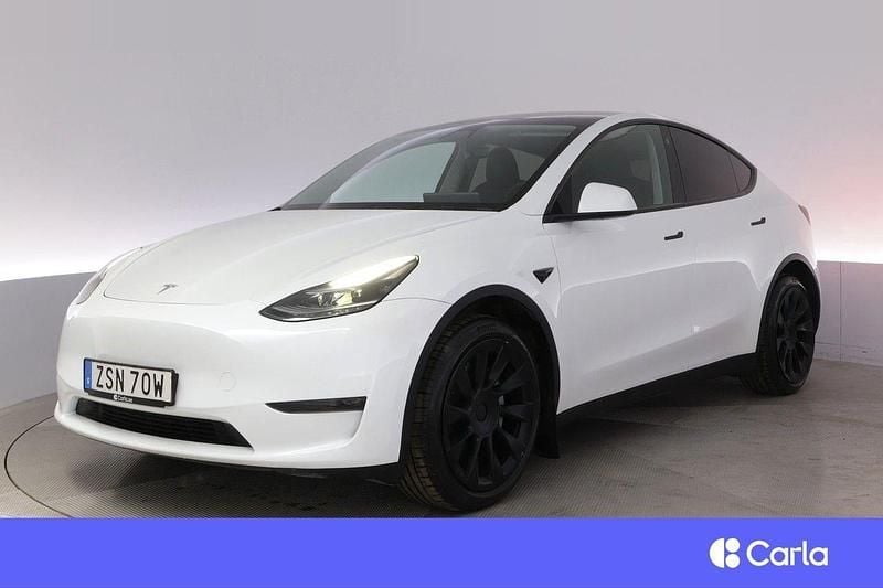 Vit Begagnad 2023 Tesla Model Y Long Range AWD SUV | 409 900 kr - Bild 1/4