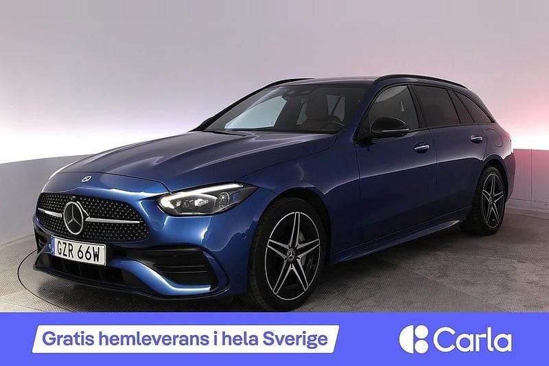 Blå Begagnad 2022 Mercedes C300e AMG Kombi | 384 990 kr (Lite dyr) - Bild 1/4