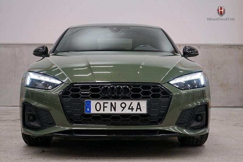 Begagnad Audi A5 S-Line 265 HK (194 kW) 2022 Mörkgrön Sportkupé