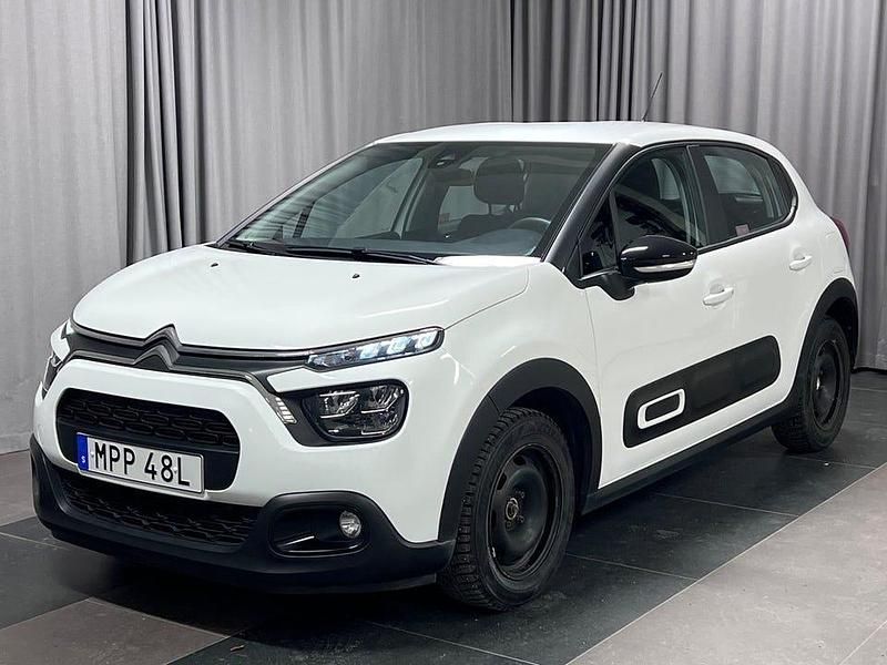 Vit Begagnad 2022 Citroën C3 Feel Halvkombi | 124 800 kr (Marknadspris) - Bild 1/4