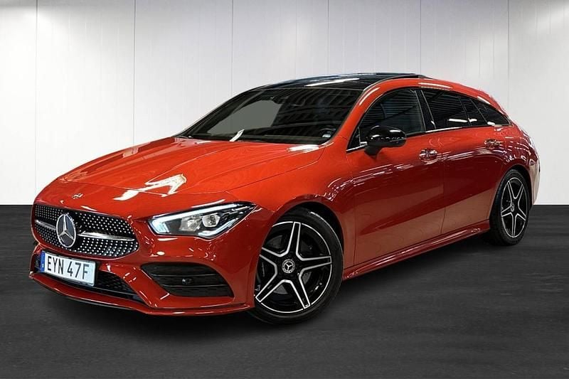Röd (red) Begagnad 2020 Mercedes CLA200 AMG Kombi | 239 900 kr (Bra pris) - Bild 1/4