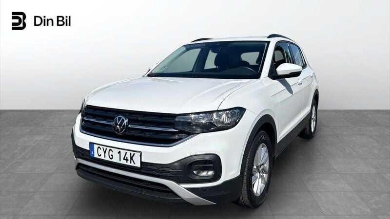 Vit Begagnad 2021 VW T-Cross SUV | 189 900 kr (Marknadspris) - Bild 1/4