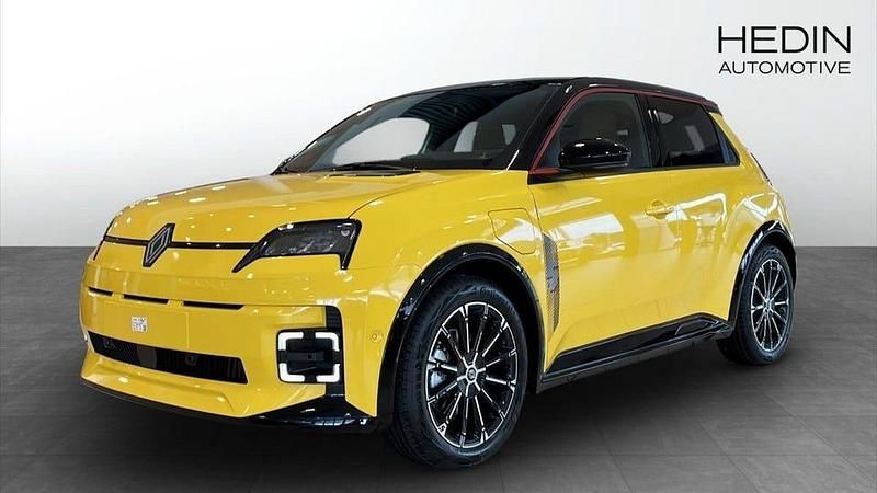 Gul (yellow) Ny 2025 Renault R5 Iconic Halvkombi | 437 600 kr (Marknadspris) - Bild 1/4
