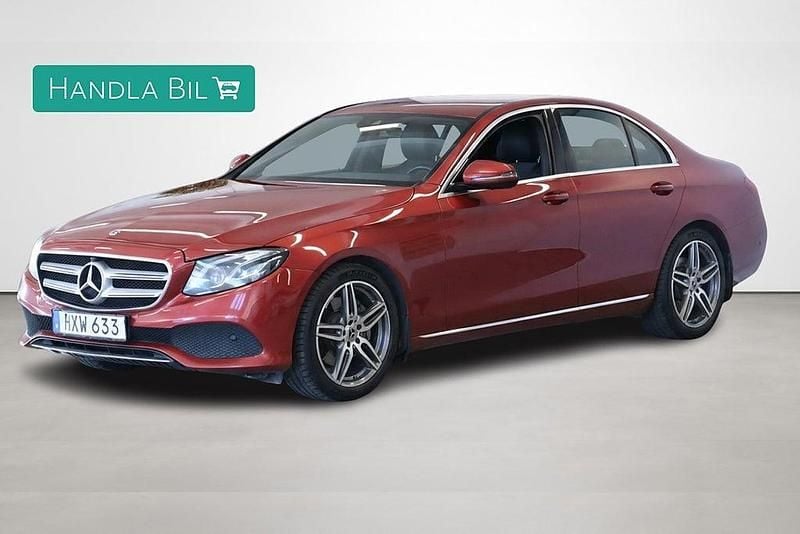 Begagnad Mercedes E220 194 HK (142 kW) 2018 Röd Sedan