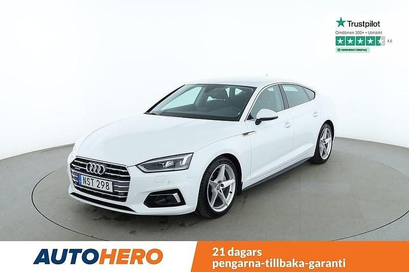 Vit Begagnad 2018 Audi A5 Sportback Halvkombi | 243 000 kr (Superpris) - Bild 1/4