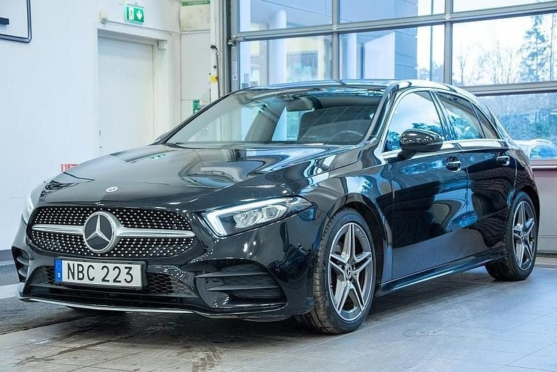 Begagnad Mercedes A200 AMG 163 HK (119 kW) 2020 Svart Halvkombi