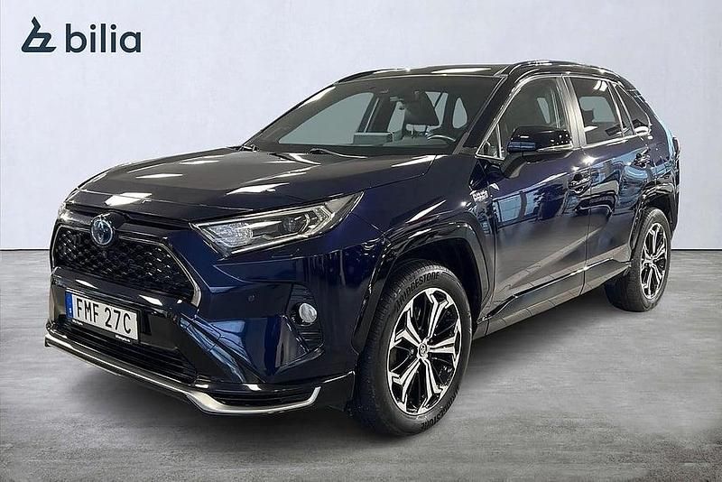 Blå Begagnad 2021 Toyota RAV4 Hybrid Premium SUV | 429 900 kr (Lite dyr) - Bild 1/3