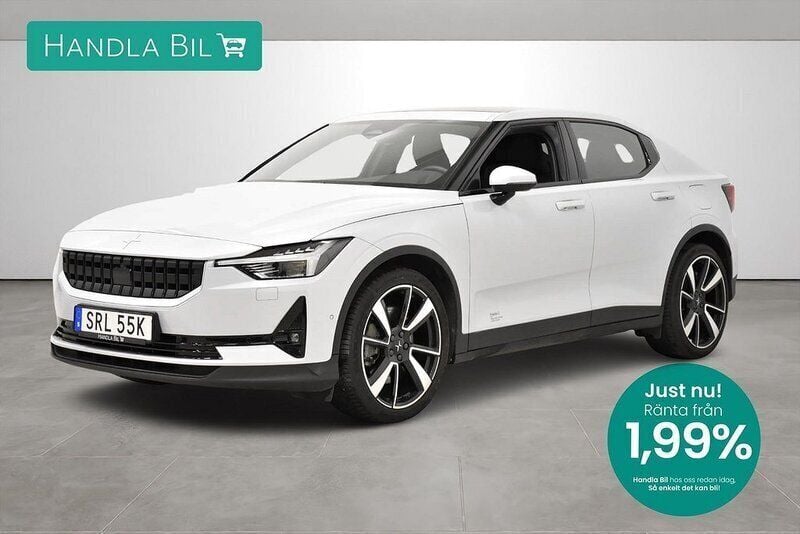 Silver Begagnad 2021 Polestar 2 Long Range Dual motor Sedan | 389 900 kr (Marknadspris) - Bild 1/3
