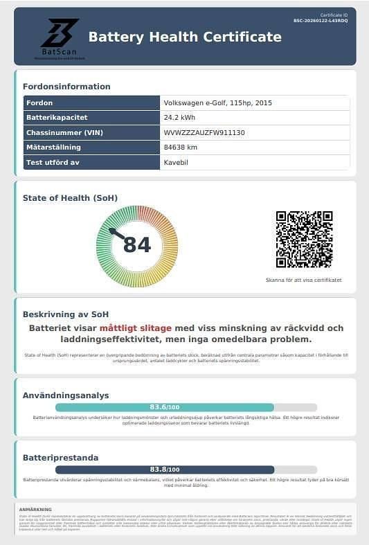 Begagnad VW e-Golf 85 kW (116 HK) 2015 Silver Halvkombi