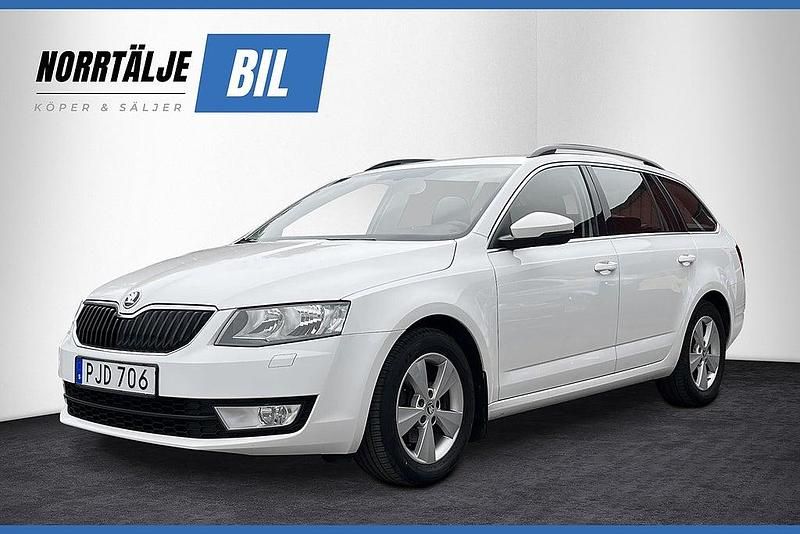 Vit Begagnad 2017 Skoda Octavia GreenLine Kombi | 114 900 kr (Marknadspris) - Bild 1/4