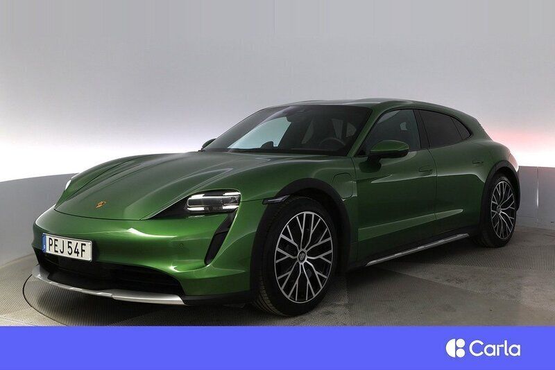 Grön Begagnad 2022 Porsche Taycan Cross Turismo Sedan | 694 900 kr - Bild 1/4