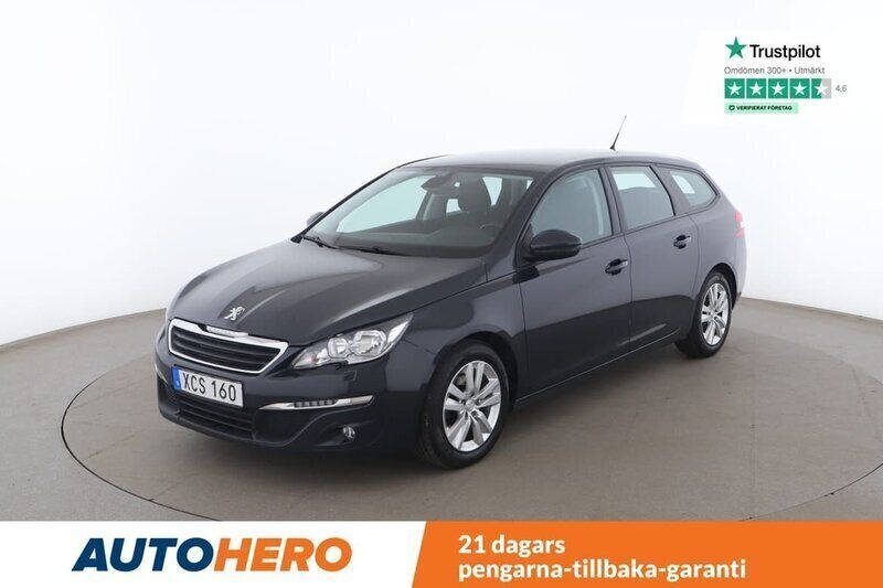 Mörkgrå (grå) Begagnad 2016 Peugeot 308 Active Kombi | 96 000 kr (Marknadspris) - Bild 1/4