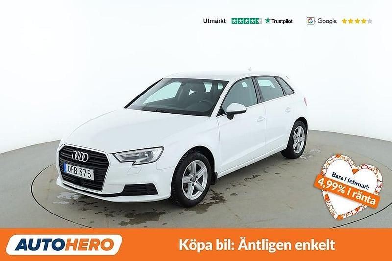 Begagnad Audi A3 Sportback 116 HK (85 kW) 2016 Vit Halvkombi