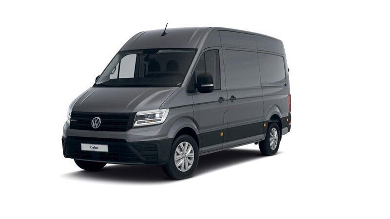Grå (indiumgrå metallic) Ny 2025 VW Crafter Van | 764 810 kr (Marknadspris) - Bild 1/3