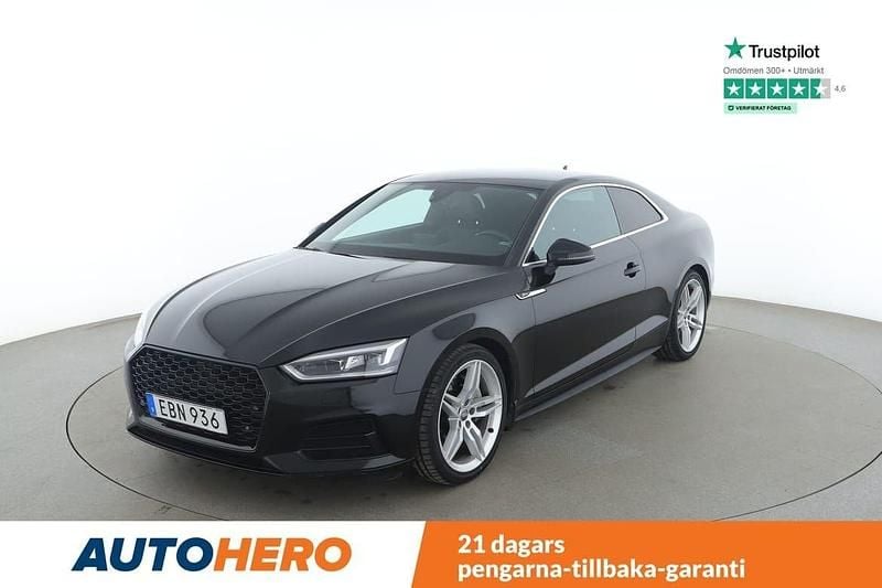Svart Begagnad 2018 Audi A5 S-Line Sportkupé | 282 000 kr (Marknadspris) - Bild 1/4
