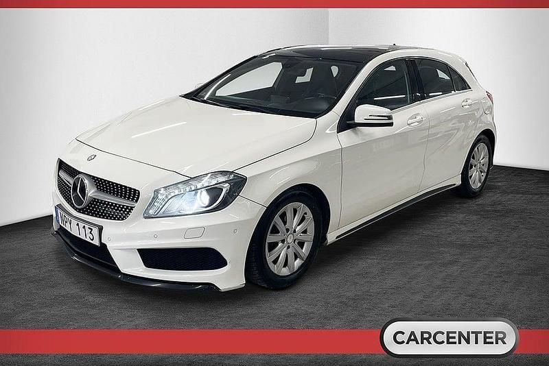 Begagnad Mercedes A200 AMG line 136 HK (100 kW) 2014 Vit Halvkombi