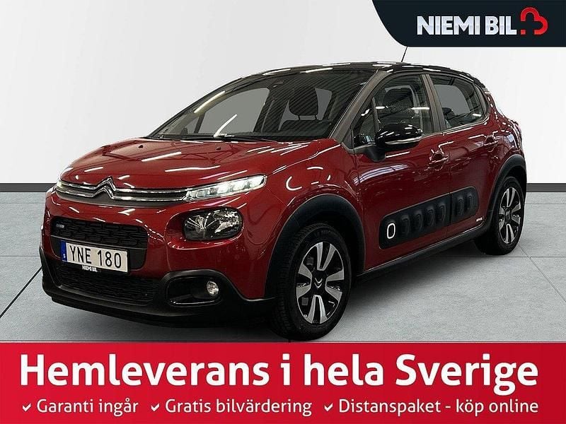 Röd Begagnad 2017 Citroën C3 Halvkombi | 109 900 kr (Lite dyr) - Bild 1/3