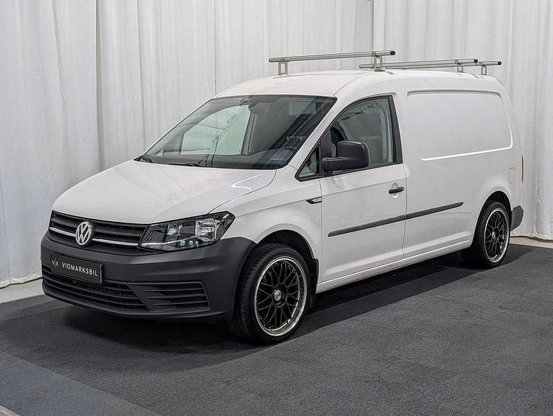 Vit Begagnad 2018 VW Caddy Maxi Minibuss | 154 900 kr (Bra pris) - Bild 1/4