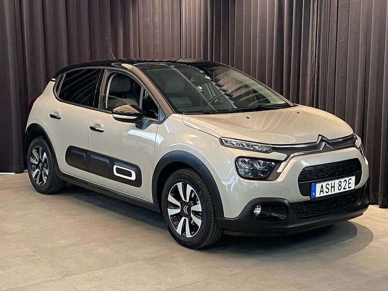 Grå Begagnad 2023 Citroën C3 Shine Halvkombi | 158 500 kr (Marknadspris) - Bild 1/4