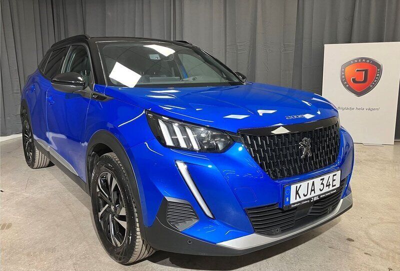 Blå Begagnad 2023 Peugeot 2008 GTi SUV | 239 900 kr (Marknadspris) - Bild 1/4
