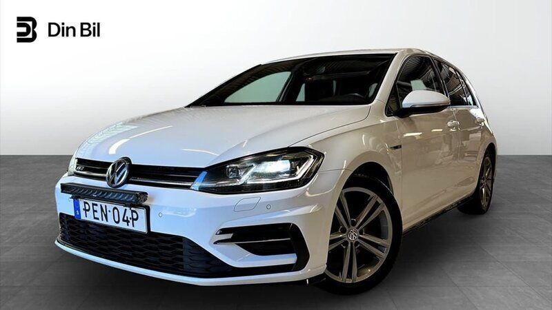 Vit Begagnad 2019 VW Golf VII R-line Halvkombi | 204 900 kr (Marknadspris) - Bild 1/4