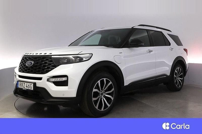Vit Begagnad 2021 Ford Explorer ST-Line SUV | 509 900 kr (Superpris) - Bild 1/4