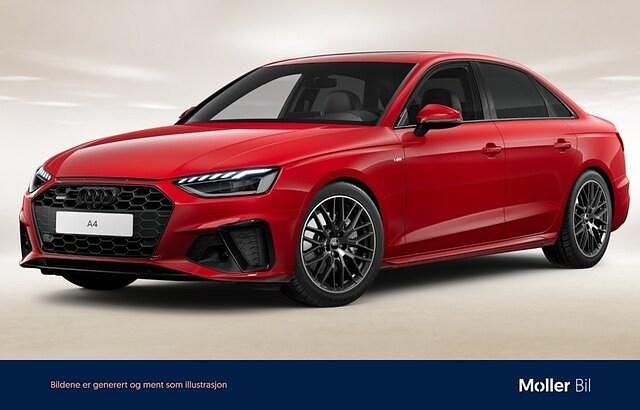 Tangoröd metallic Begagnad 2022 Audi A4 S-Line Sedan | 359 900 kr (Marknadspris) - Bild 1/4