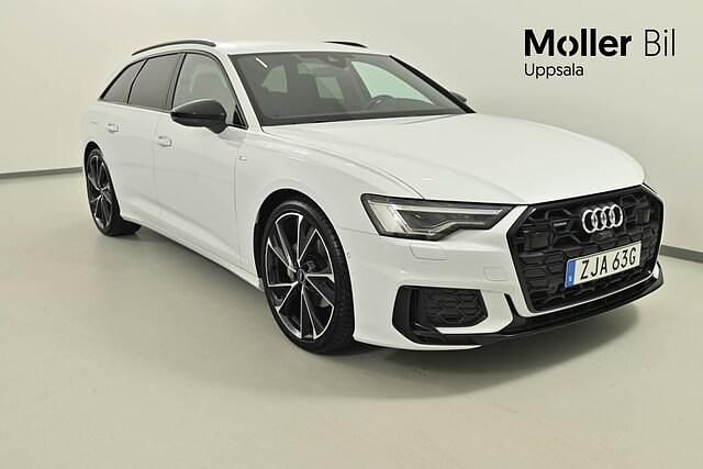 Glaciärvit metallic Begagnad 2025 Audi A6 S-Line Kombi | 629 900 kr - Bild 1/4