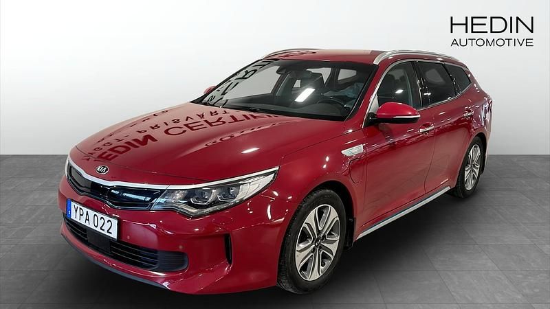 Begagnad Kia Optima Hybrid Sport 2018 Röd Sedan