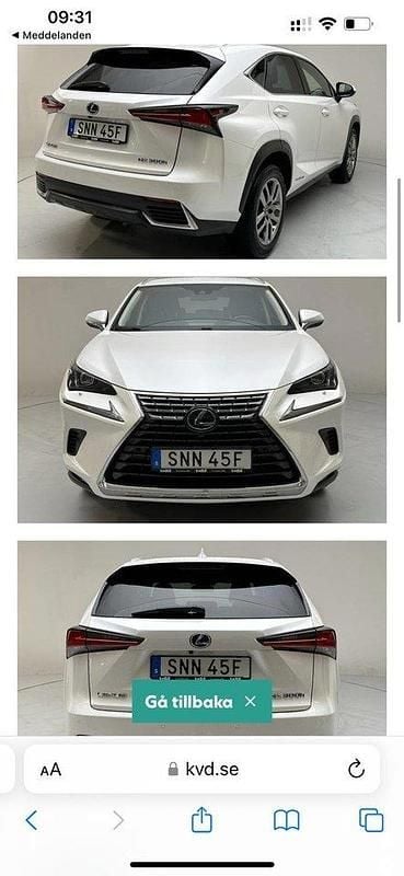 Vit Begagnad 2020 Lexus NX300h Executive Line SUV | 300 000 kr (Marknadspris) - Bild 1/4