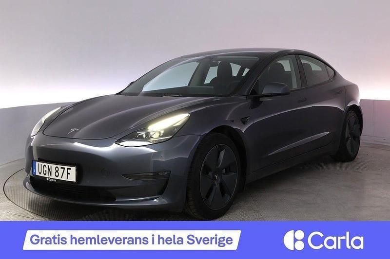 Begagnad Tesla Model 3 Long Range AWD 366 kW (498 HK) 2021 Grå Sedan